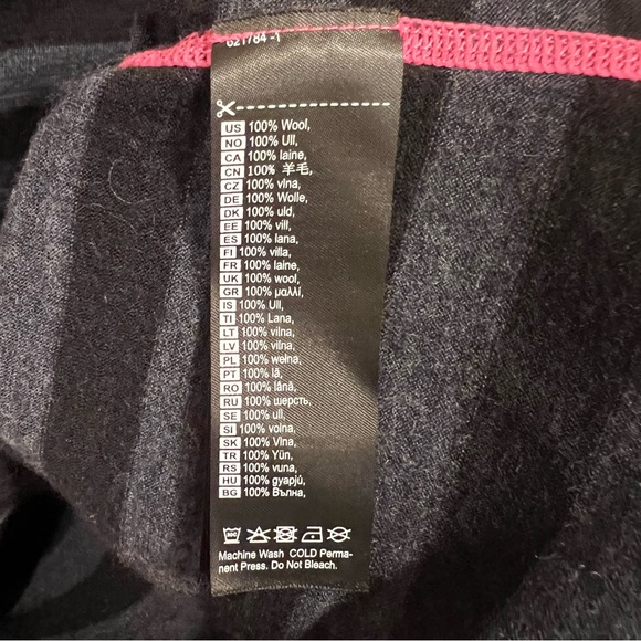 Kari Traa Ulla Half Zip Long Sleeve Top Grey Black Stripe Size Large Baselayer - Picture 5 of 5